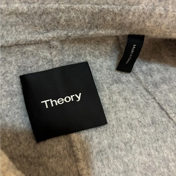 Theory Gray Open Front Wool-Blend Blazer - Picture 6 of 8